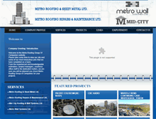 Tablet Screenshot of metroroofinggroup.com